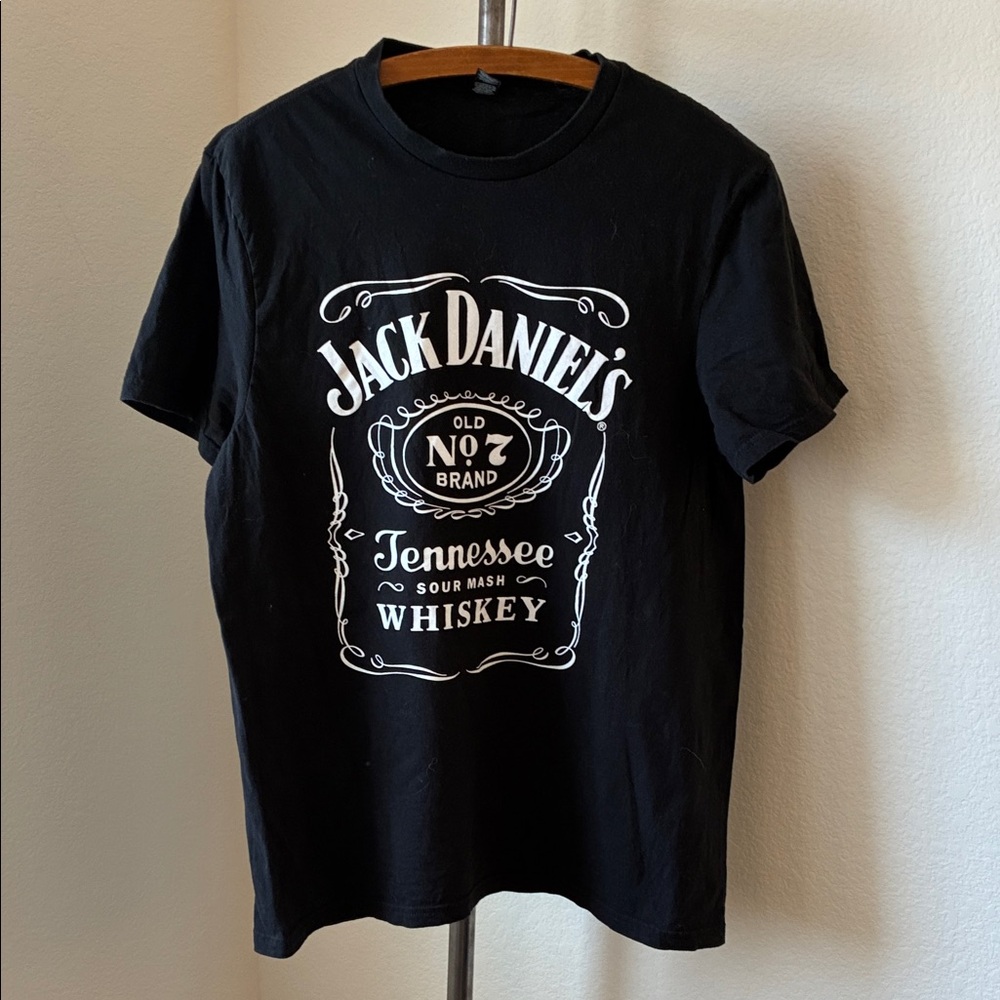 Jack Daniels Black T Shirt EUC Like new Sz L
